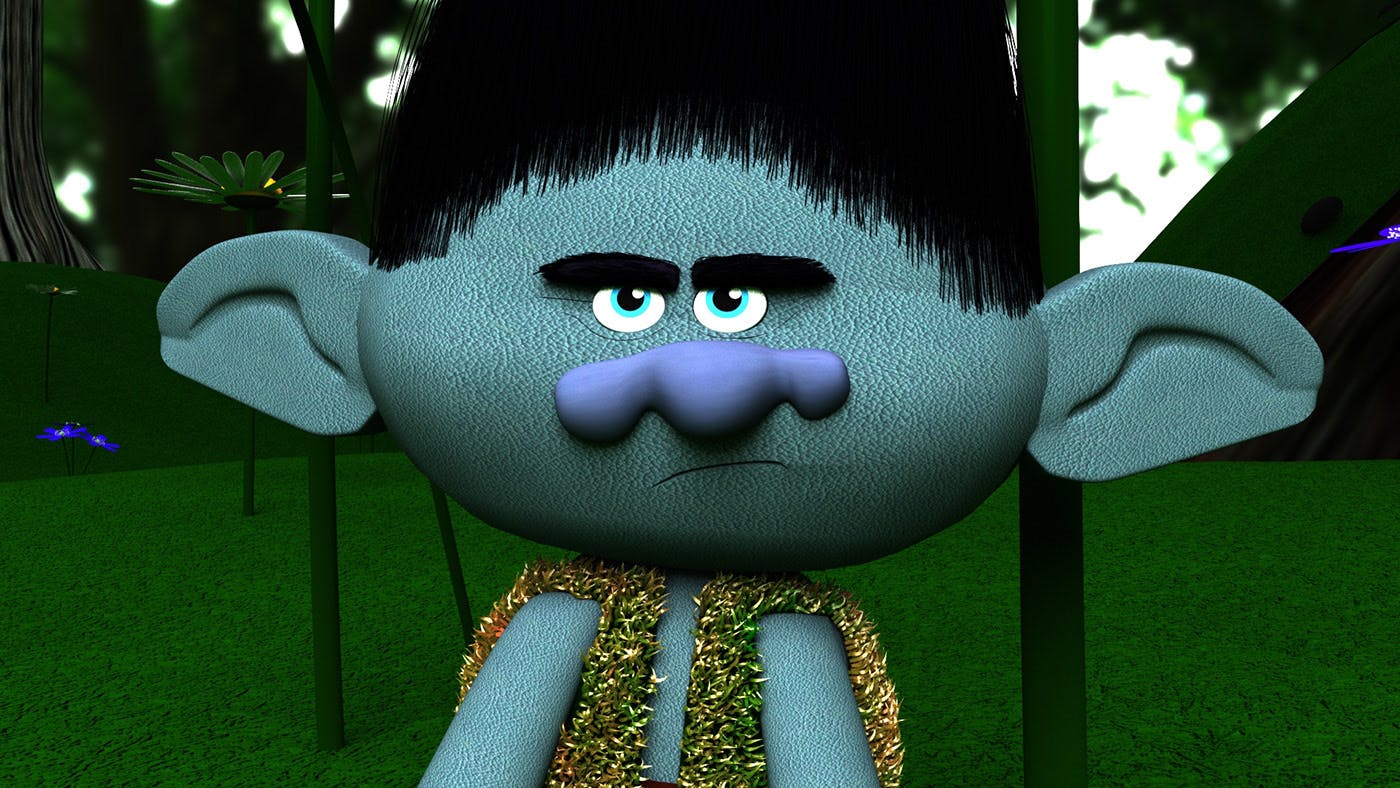 Angry troll in the woods