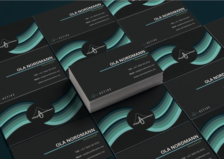 Business card mockup for Active