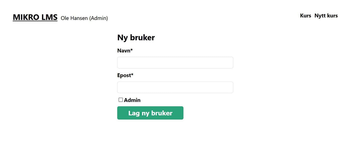 LMS login page