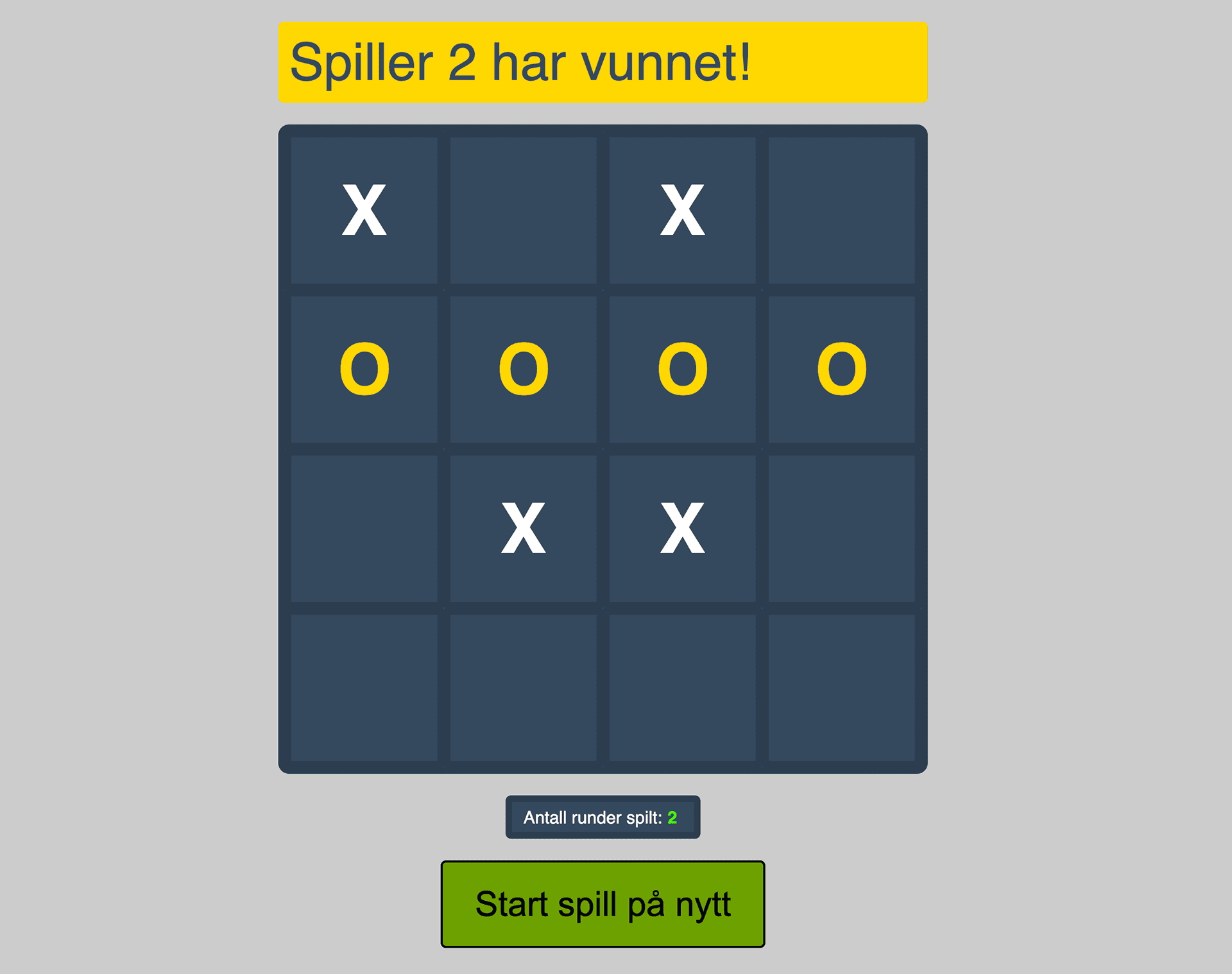 2D-game: Tictactoe